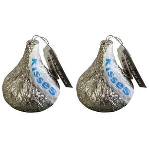 Hershey Kiss Decoupage Holiday Christmas Ornament Collectible Ruz New Lot of 2